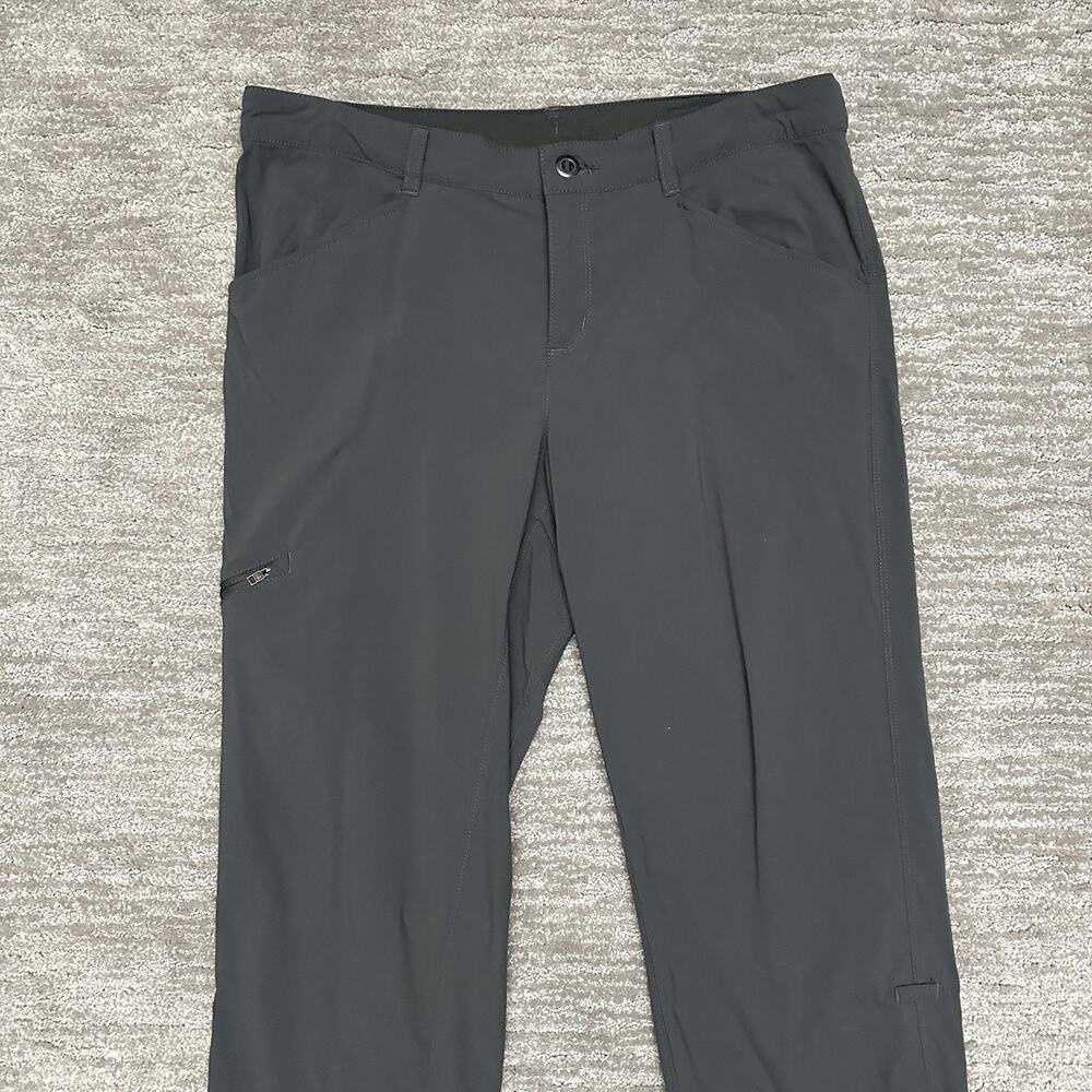 Patagonia Pants Womens 12 Gray Quandary Stretch Cargo Hiking Travel Quick Dry - Picture 2 of 15